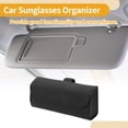 thumbnail image 3 of Estuche para Gafas de Sol del Coche Único Bargains Magnético Universal Soporte para Gafas de Visera del Coche PU Negro 17x5cm 1 Pcs, 3 of 6