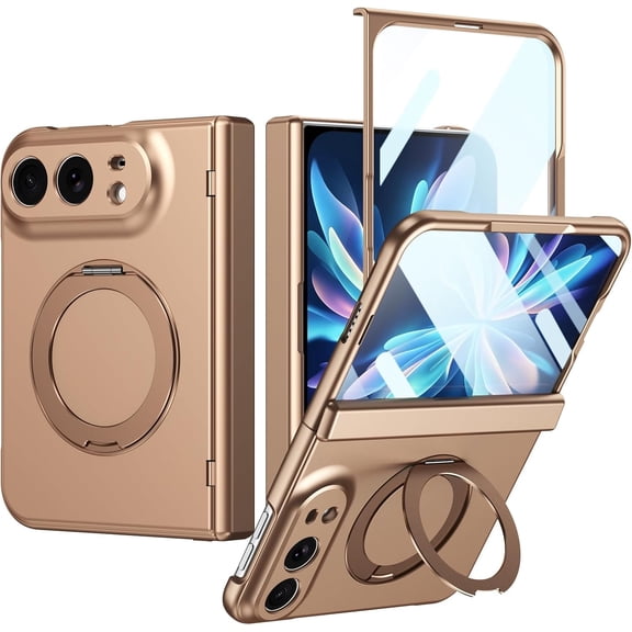 for iPhone Duo Case with Hinge Protection, [Compatible with MagSafe] Built-in Screen Protector Magnetic Ultra Slim Scratch Resistant Hard Back Shockproof Case,Blue