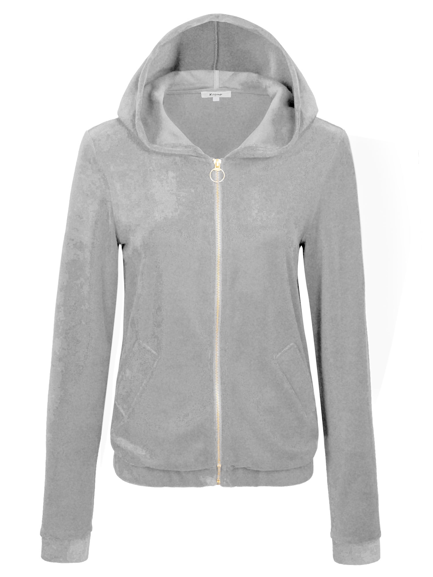 velvet zip up sweater