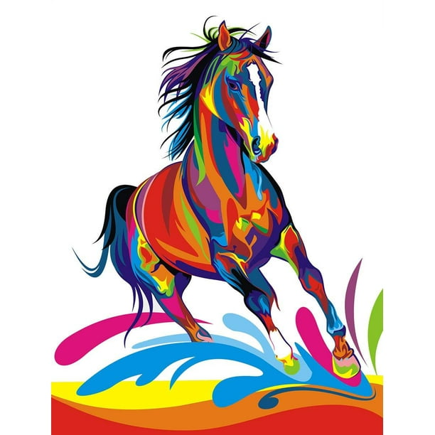 ifymei paint by number kits paintworks acrylic diy oil painting for kids and adults beginner animals canvas color horse walmart com