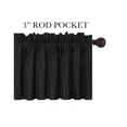 thumbnail image 3 of SAMIMPORT-2011 Modern Black Solid Plain Rod Pocket Sheer Kids Room Curtain, 54” x 14” (2 Panels), 3 of 5