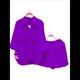 thumbnail image 2 of Bonitos Conjuntos Casuales Elegantes de Estilo Jardín para Vacaciones, Ropa Monocromática Púrpura 4XL, 2 of 7