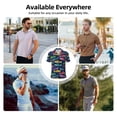 thumbnail image 5 of Pofeuu Colorful Carp Streamer 1 Print Men's Loose Fit Midweight Short-Sleeve Pocket Polo-XX-Large, 5 of 6
