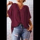 thumbnail image 5 of Blusas Elegantes e Informales para Mujer, -Verano 2025, Cuello en V, Corta, Blusas de Informales para Negocios. Rojo S, 5 of 7