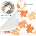 thumbnail image 2 of SKYSONIC Thanksgiving Dish Drying Mat for Kitchen Counter, Autumn Pumpkin Maple Leaves Ultra Absorbent Reversible Microfiber Dishes Drying Rack Pad Heat-resistant Mats 16x18in, 2 of 7