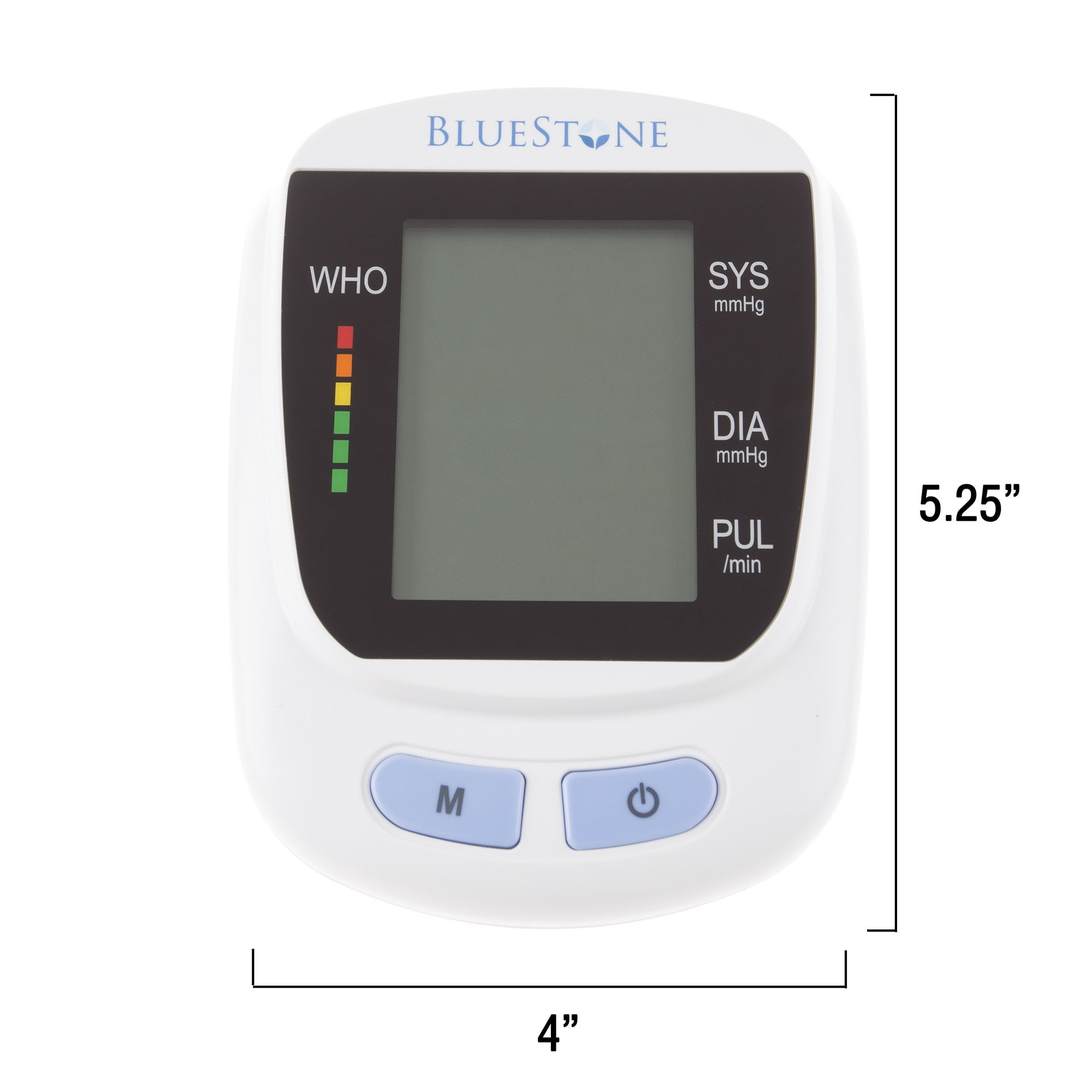 Adult Blood Pressure Cuff - Electronic Digital Upper Arm Heart Monitor with  LCD Display Personal Health Tracker Device for Hypertension by Bluestone