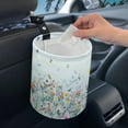thumbnail image 3 of Suhoaziia Vintage Flower Car Trash Can for Women Auto Waster Container with Waterproof Leakproof Liner,Car Front/Back Seat Organizer Fit Travelling Outdoor, 3 of 6