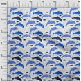 thumbnail image 3 of oneOone Cotton Poplin Medium Blue Fabric Beach Dolphin Diy Clothing Quilting Fabric Print Fabric By Yard 42 Inch Wide, 3 of 4