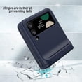 thumbnail image 2 of Allytech Case for Samsung Galaxy Z Flip 4 with Hinge Protection [Card Slot] - Ultra Thin Automatic Hinged Hard PC Shockproof Anti-Scratch Full Body Protective Case - Darkblue, 2 of 7