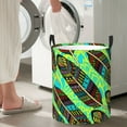 thumbnail image 7 of TEQUAN Waterproof Laundry Hampers, bohemian ethnic colorful Feathers Pattern Clothes Storage Basket with Handle (S), 7 of 7