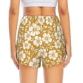 thumbnail image 4 of Goofa Rose Flowers Printed Women 2 in 1 Running Shorts,Quick Dry Athletic Workout Shorts,High Waisted Athletic Shorts with Liner Pockets-, 4 of 9