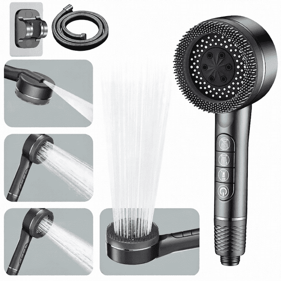 Ion Drop Filtered Shower Head with Handheld, High Pressure Showerhead with Hose,Adjustable Filtering Shower Head for Hard Water,Reduces Dry Itchy Skin