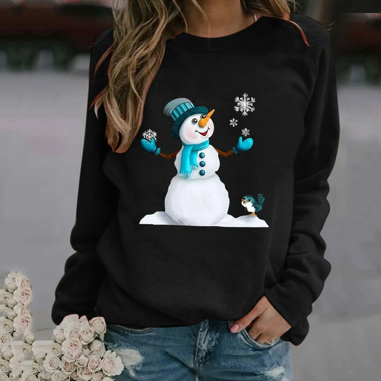 Womens hotsell snowman sweatshirt
