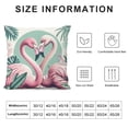 thumbnail image 5 of COMIO  Flamingos Throw Pillow, Soft Tropical Leaves Flowers Bird Pillowcase Home Decorative Pillow Cases Cover Double Sided Cushion Covers for Indoor Outdoor Bedroom Car White, 5 of 5