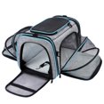 thumbnail image 1 of Maskeyon Transportador de mascotas aprobado por aerolíneas, transportador grande de viaje para mascotas TSA de 4 lados expandible para gatos con almohadilla de forro polar extraíble y bolsillos para g, 1 of 5
