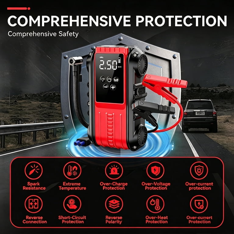 Lolseas 4500A Jump Starter with 150PSI Air Compressor photo 6