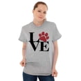 thumbnail image 5 of Cute Dog Cat Pet Lover Owner Paw Women's Graphic T Shirt Tees Brisco Brands X, 5 of 5