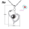 thumbnail image 2 of Collar de plata de ley 925 Te amo Collar de amor en 100 idiomas para novia Mujer Regalos románticos para ella Xemadio WMZL-845-2, 2 of 7