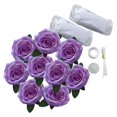 thumbnail image 3 of Decoración de flores delanteras de coche de boda BLESIY ramo de flores artificiales Violeta decoraciones de la boda del coche, 3 of 8