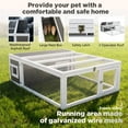 thumbnail image 6 of Weatherproof Wooden Rabbit Cage with Large Wire Mesh Activity Area,Yellow with Black, 6 of 8