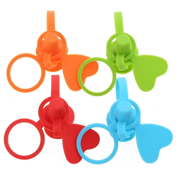 4Pieces NoSpill & Easy to Install Water Bottle Cap Protects Kids Mouth