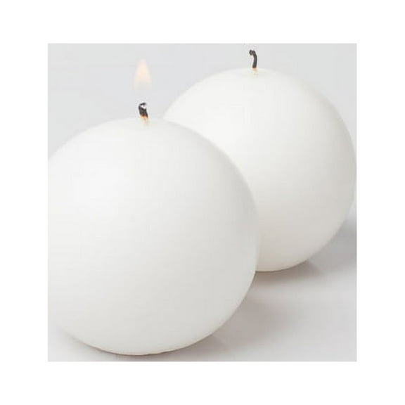 Richland Sphere Candle 3" White Set of 48