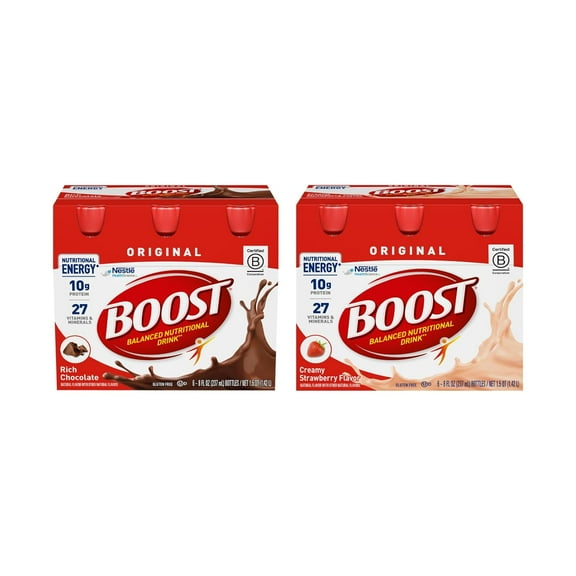 Boost Original Nutritional Drink Variety Pack, 1 Chocolate, 1 Strawberry