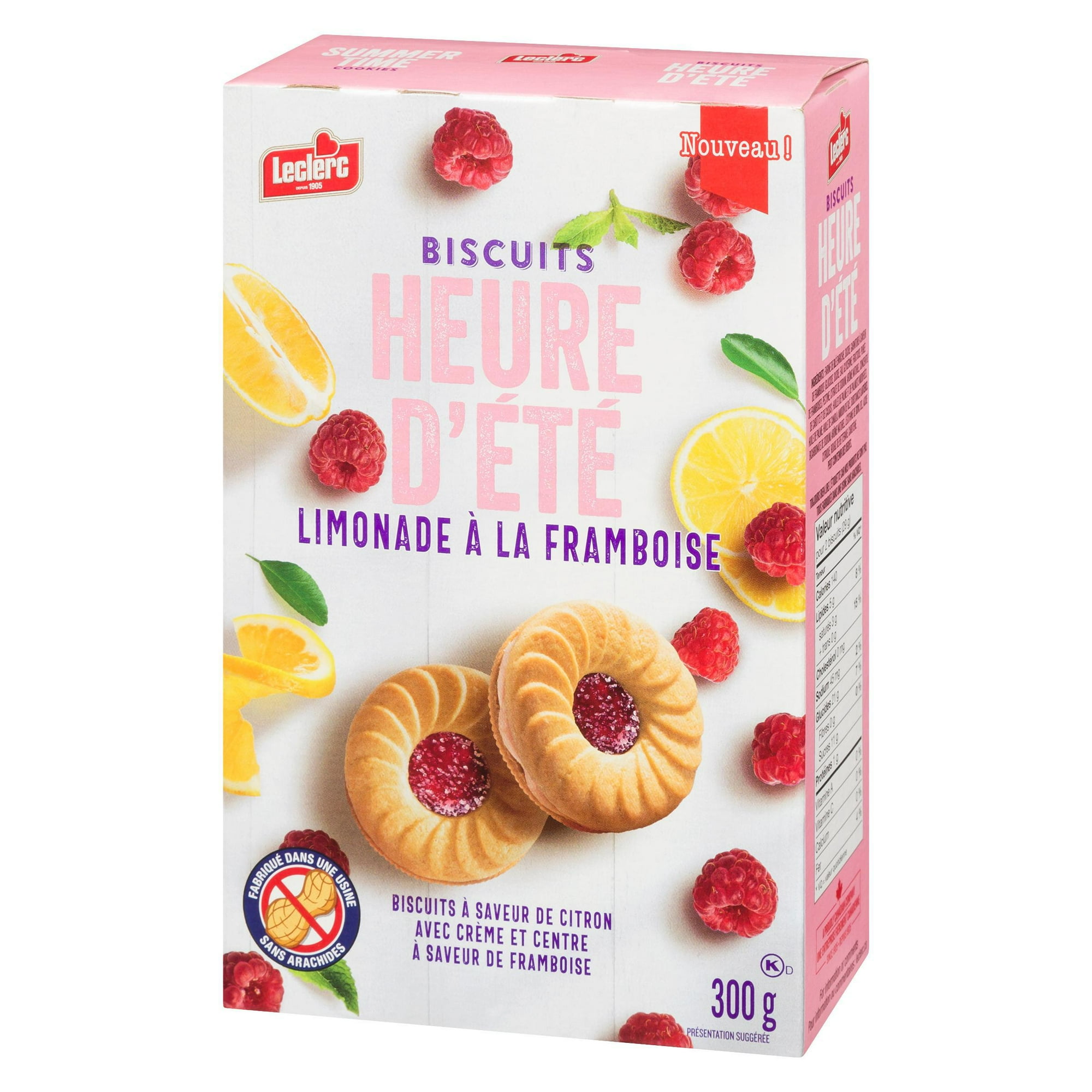 Heure D'ete Limonade a la Framboise Biscuits Leclerc