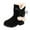 Black, variant on Gyujnb Kids Baby Girls Princess Shoes Bowkont Cotton Boots Snow Boots,Boys Shoes,Girls Shoes,Size:5-5.5 Years