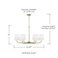 thumbnail image 2 of Capital Lighting - Brody - 6 Light Chandelier In Contemporary Style-21 Inches, 2 of 7