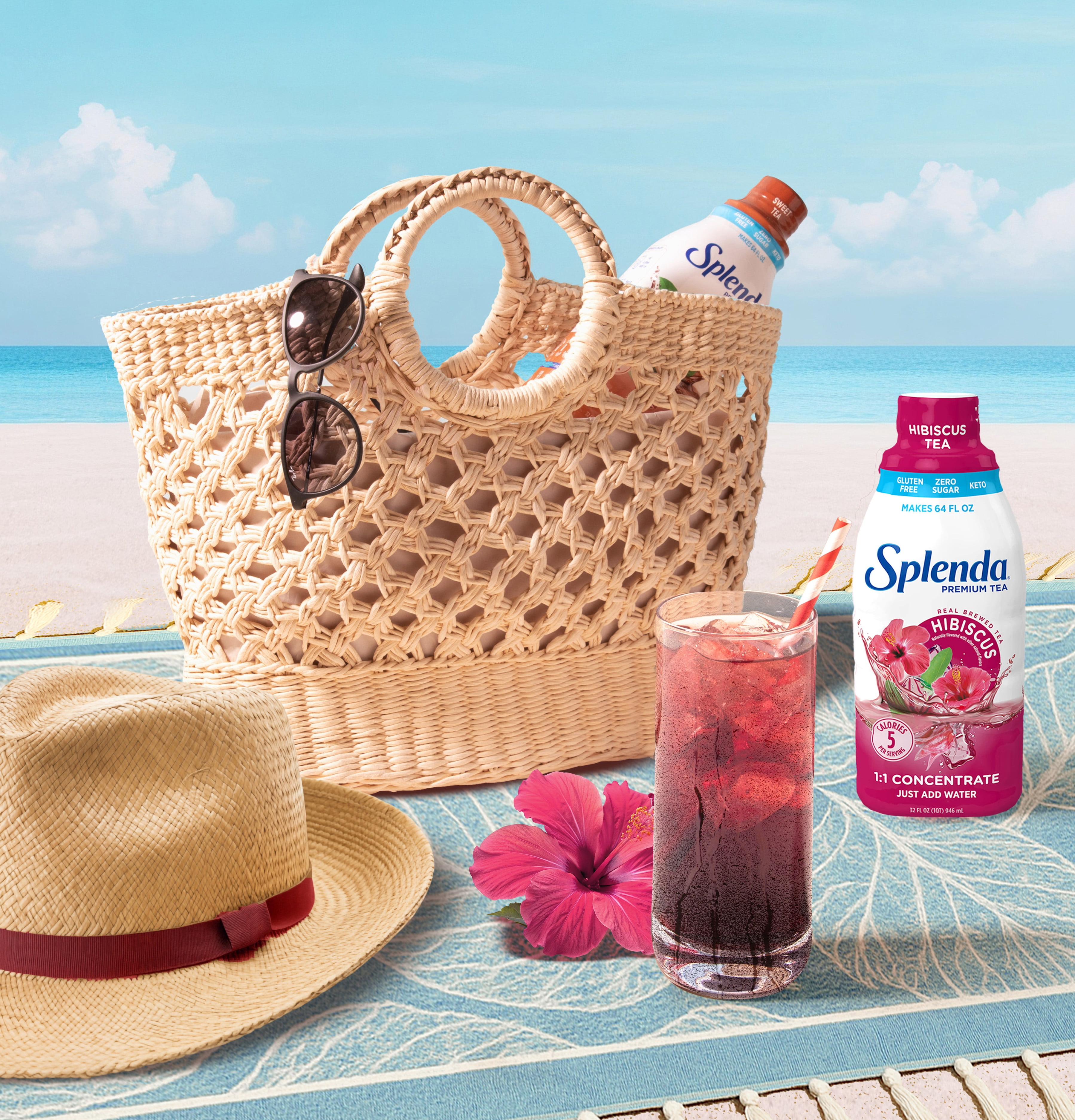 (6 pack) Splenda Hibiscus Tea Concentrate - 32oz