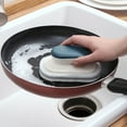 thumbnail image 5 of AZXY Kitchen Sponges for Dishes,Sponges,Scrub Sponge with Handle,Sponge Cleaning with Handle, Countertop Brush, Blue Cleaning Brush, 5 of 6