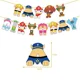 thumbnail image 3 of Juego de tarjetas para tarta de cumpleaños con temática de la Patrulla Canina, decoración para hornear, banderines para cumpleaños de niño y niña, globos de látex para decoración, suministros para fie, 3 of 5