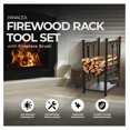 thumbnail image 3 of 15234 Log Bin and Fireplace Tool Set with 4 Tools, Black, 3 of 6