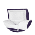 thumbnail image 2 of Titan Casket, Orion Series Steel Casket in Purple with White Interior, 2 of 5