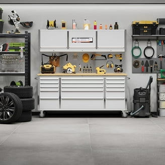 NewAge Products 31091 96 inch Workbench with Powerbar Bamboo