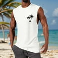 thumbnail image 3 of Beach Tank Top Men Lightweight Breathable Coconut Tree Graphic Crewneck Sleeveless Shirt Casual Vacation Outfits, 3 of 7