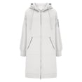 thumbnail image 6 of Lumtrix Long Hoodies for Women Zip Up Tunic Sweatshirt Cute Fall Jackets | Oversized Sweatshirt Travel Hoodie Lightweight Workout Jackets White XL, 6 of 7