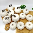 thumbnail image 2 of 12 Pcs Assorties Citrouille Blanche d'Automne pour Maison Festive et Table, 2 of 7