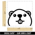 thumbnail image 2 of Peeking Beaver Self-Inking Rubber Stamp Ink Stamper - Black Ink - Small 1 Inch, 2 of 7