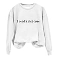 thumbnail image 2 of Tittly Sweatshirt for Women Womens Pullover Long Sleeve Sweatshirt For Women Crewneck Fleece Sweater Retro Fall Sweatshirt Crewneck Sweatshirts Women Graphic Sweatshirts for Women White XXL, 2 of 6
