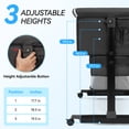 thumbnail image 6 of Baby Bassinet Bedside Crib Foldable Portable with Adjustable Height, Wheels, and Storage Basket, dark gray, 6 of 7