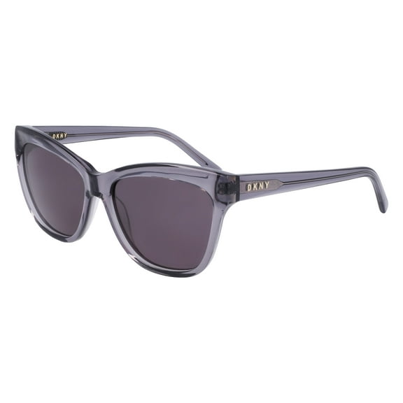 DKNY DK 543S Plastic Womens Cat-Eye Sunglasses Crystal Smoke 55mm Adult