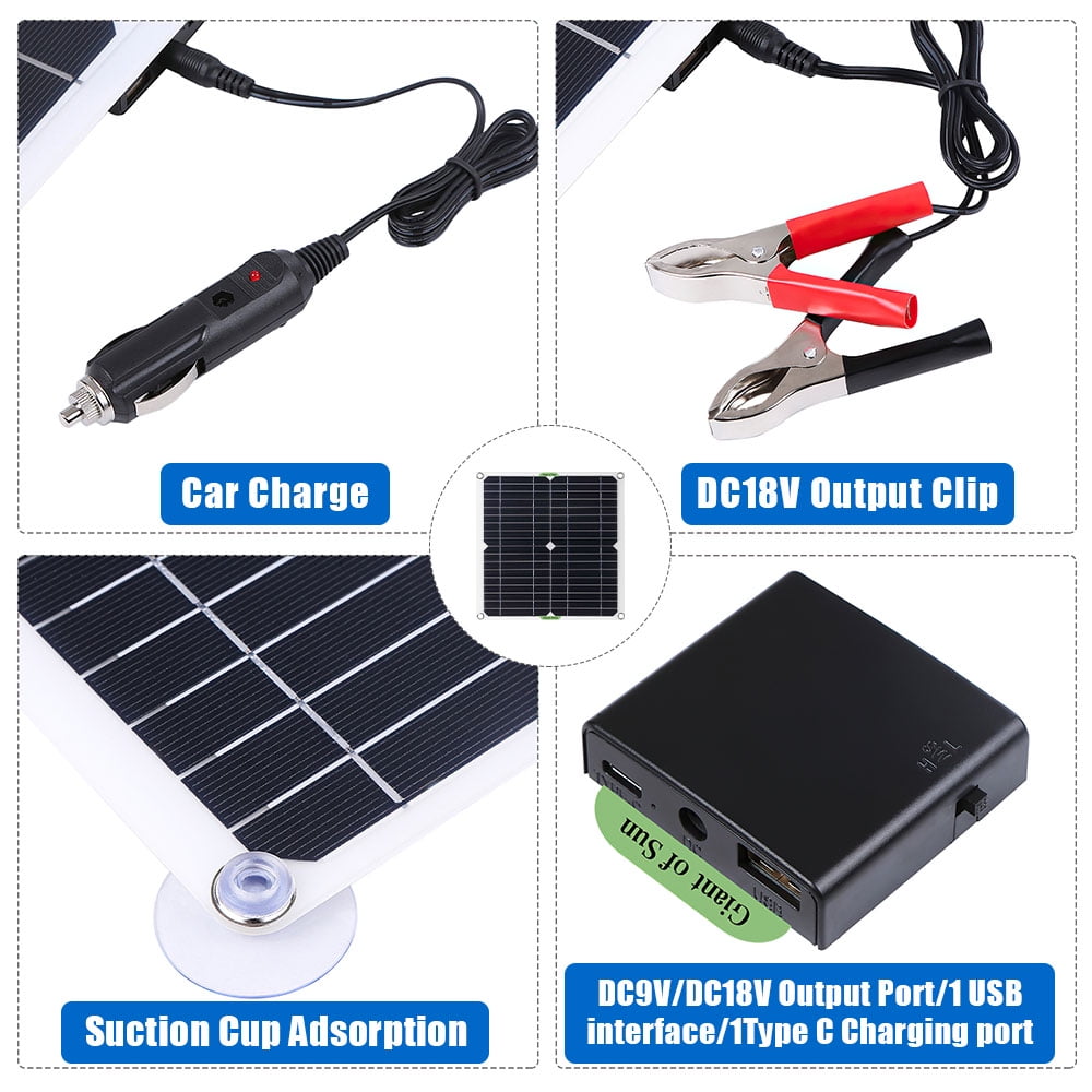 MDHAND 400 Watts Solar Panel Kit, 100A 12V Battery Charger with Controller for Outdoor Caravan Boat/Car/RV