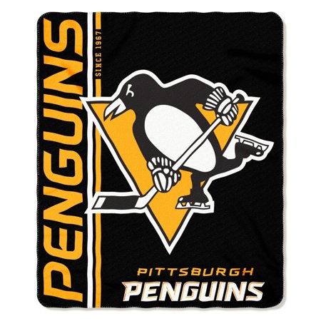 Pittsburgh Pirates Soft Blanket - NHL Pittsburgh Penguins Cross Check 50-inch by 60-inch Printed Fleece Throw Blanket