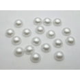 thumbnail image 3 of U8MO 500 Pure White Half Pearl Bead 8mm Flat Back Round Gems Scrapbook Craft, 3 of 4