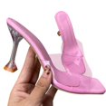thumbnail image 2 of Vedolay Shoes For Women High Heels for Women Casual Summer Wide Width Roman High Heels,Pink 7, 2 of 5