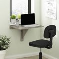 thumbnail image 2 of Furinno Hermite Grey Folding Table, Wall Mount Floating Table, 23.6 x 30.4 x 17.3, Easy Assembly, For Living Room, Office, Bedroom, Apartment, Grey Oak, 2 of 5
