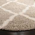 thumbnail image 4 of SAFAVIEH Dallas Logan Geometric Shag Area Rug, Beige/Ivory, 8' x 8' Round, 4 of 9