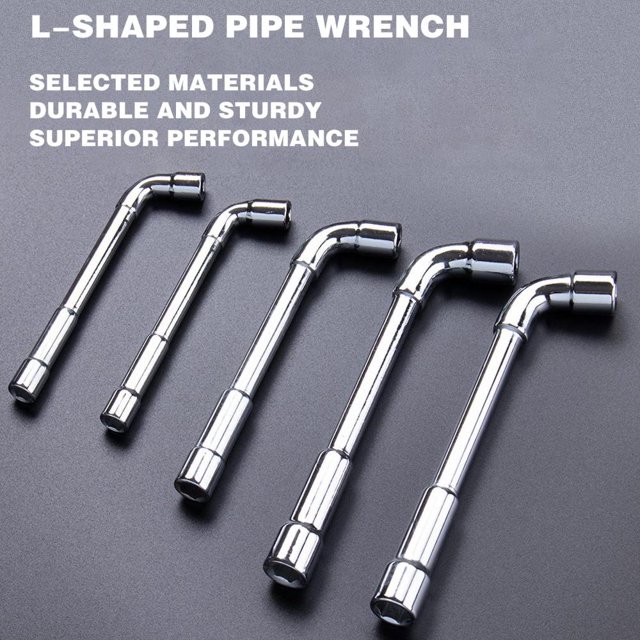 Feltree Clé Hexagonale Inclinée en Forme de L Plaquée, Ensemble de Clé Hexagonale à Double Tête avec Coude pour Outil de Réparation de Mécanicien (6 mm, 7 mm, 8 mm, 9 mm, 10 mm)